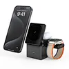 3 in 1 Wireless Charging Station for iPhone, Apple Watch and AirPods-Foldable and Rotatable